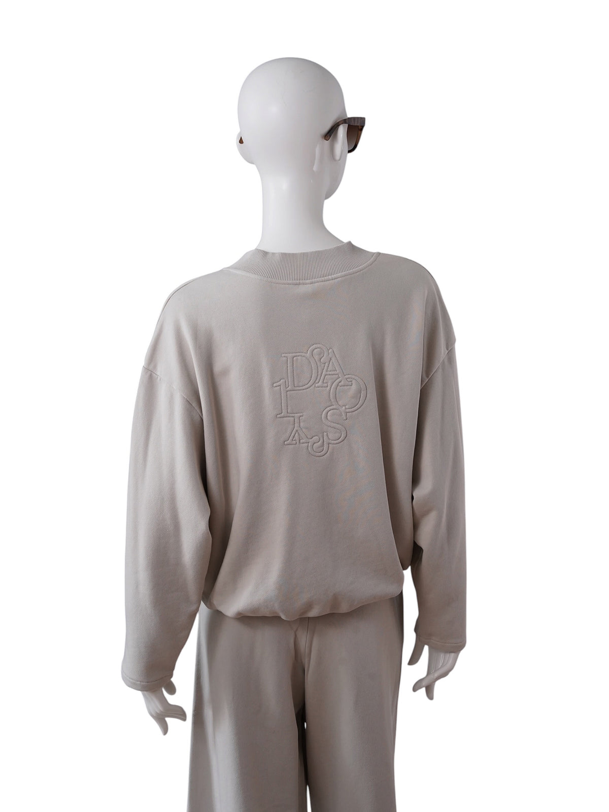 Steinfarbener V-Neck-Sweater mit Ballonärmeln von 10days – Ansicht 4