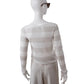Weiß/Stone gestreiftes Mesh-Longsleeve von 10days – Ansicht 5