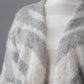 Ecrufarbene Alpaka-Strickjacke mit Zebra-Muster von 10days – Ansicht 2