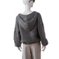 Grau melierter Kapuzen-Strickpullover aus Alpaka von 10days – Ansicht 5