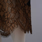 Schwarzer Satin-Rock mit Spitzen-Applikation von Dorothee Schumacher – Ansicht 4