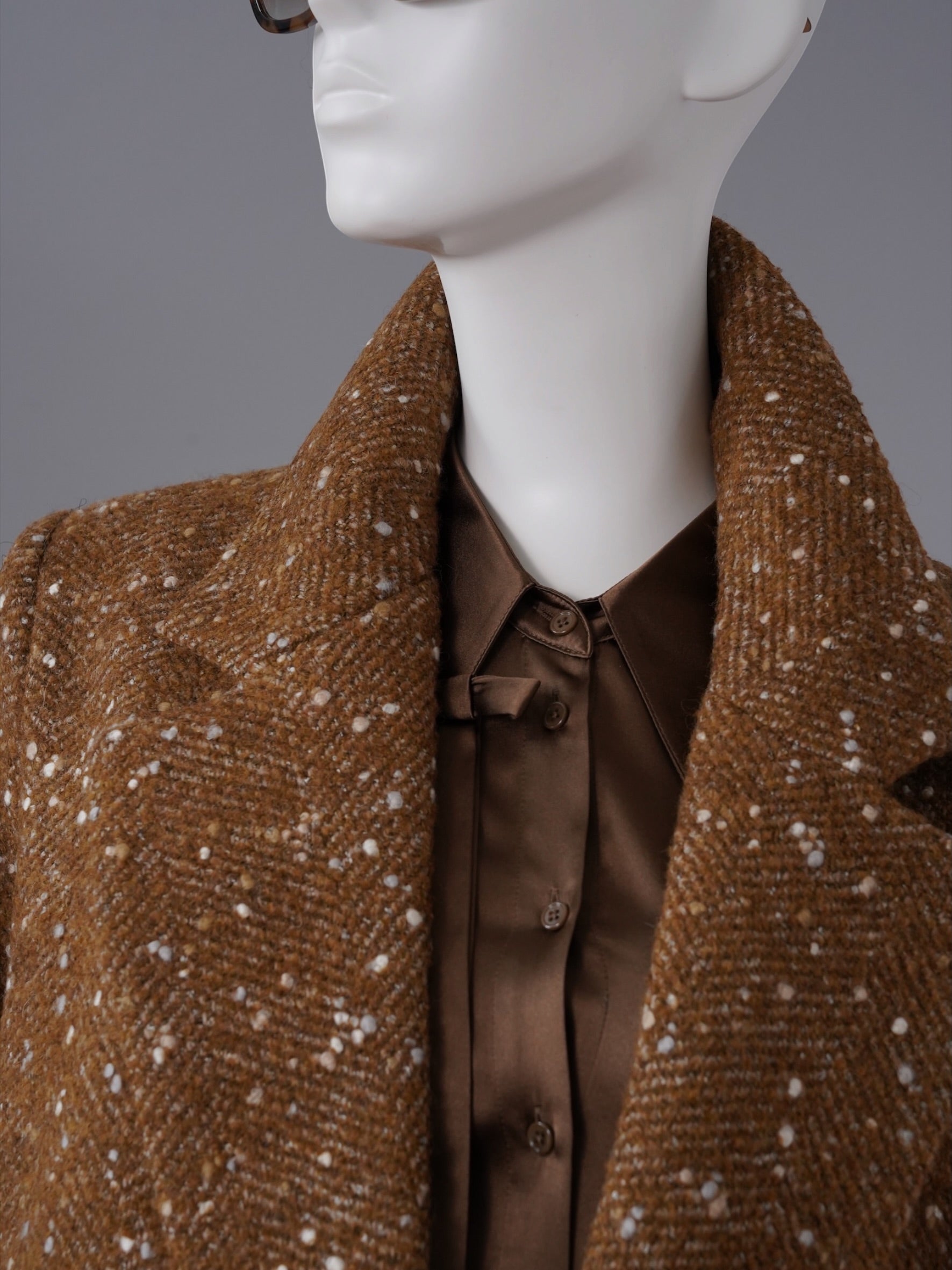 Brauner Tweed-Mantel „Cozy Attraction“ von Dorothee Schumacher – Ansicht 2