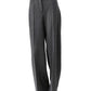 Graue Glencheck-Hose mit weitem Bein