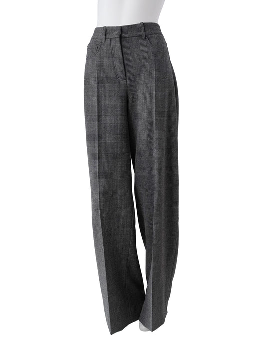 Graue Glencheck-Hose mit weitem Bein von Dorothee Schumacher