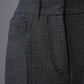 Graue Glencheck-Hose mit weitem Bein