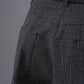 Graue Glencheck-Hose mit weitem Bein