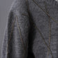 Grauer Strickpullover mit goldenem Rautenmuster von Dorothee Schumacher – Ansicht 5
