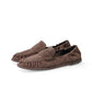Dunkelbrauner Pomme d'Or Mokassin-Loafer aus Veloursleder mit Penny-Riegel