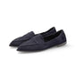 Dunkelblauer Pomme d'Or Loafer aus Veloursleder mit spitzer Form und Penny-Riegel
