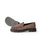 Pomme d'Or Loafer in Taupe aus Nubukleder mit Vibram-Profilsohle – Seiten- und Sohlenansicht