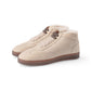 Cremefarbener High-Top-Sneaker von Soldini mit Lammfell-Fütterung