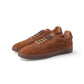 Cognacbrauner Veloursleder-Sneaker von Soldini