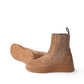 Voile Blanche Chelsea-Boots in Camel mit geriffelter Plateausohle – Seiten- und Sohlenansicht