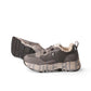 Voile Blanche Chunky-Sneaker in Grau mit Plateausohle und Logo-Schriftzug – Seiten- und Sohlenansicht