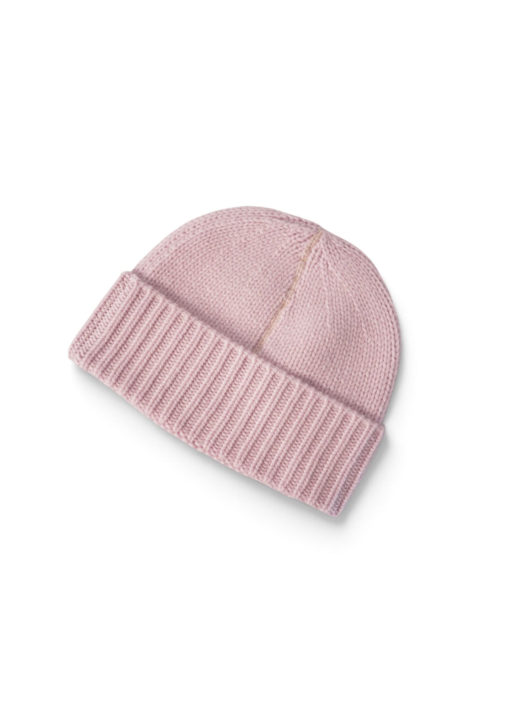 Puderrosa Cashmere-Mütze von Henry Christ – Ansicht 3