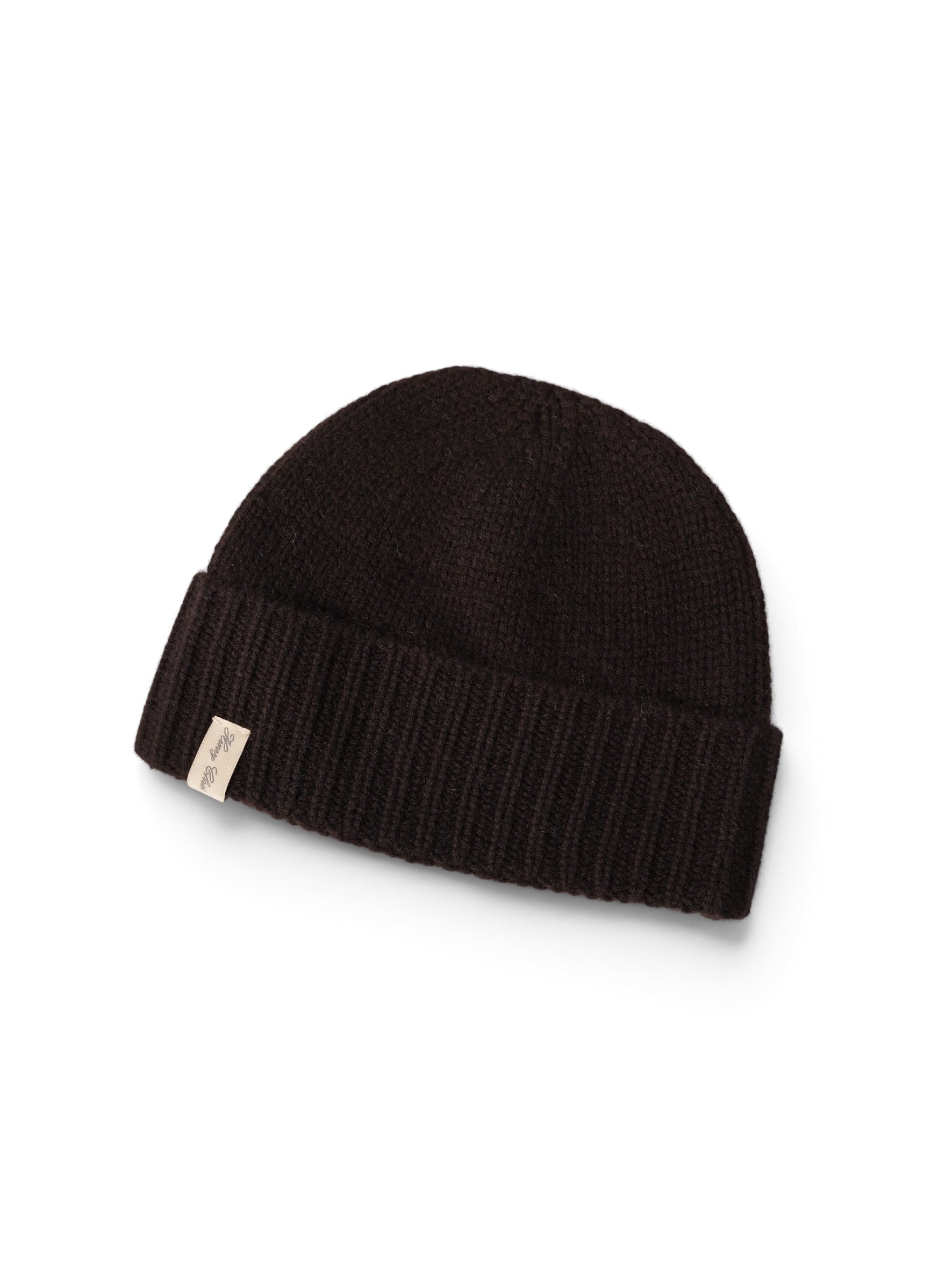 Espressobraune Cashmere-Mütze von Henry Christ
