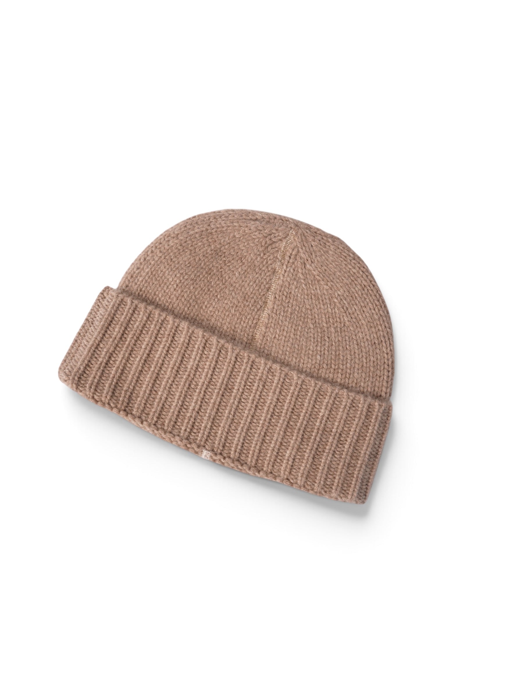Camelfarbene Cashmere-Mütze von Henry Christ – Ansicht 4