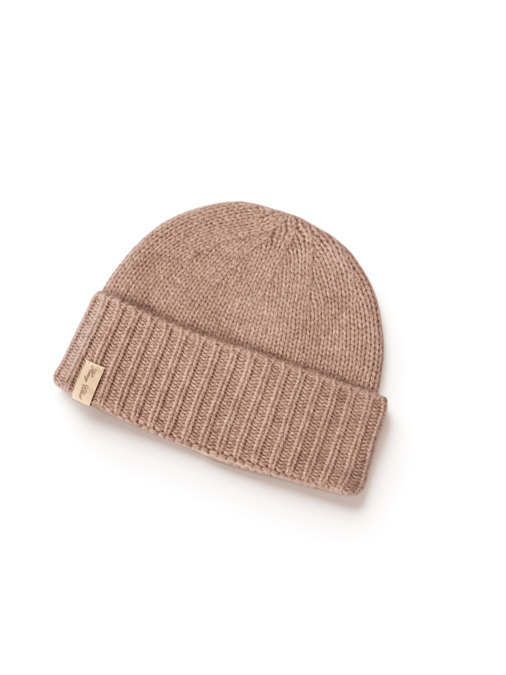 Camelfarbene Cashmere-Mütze von Henry Christ