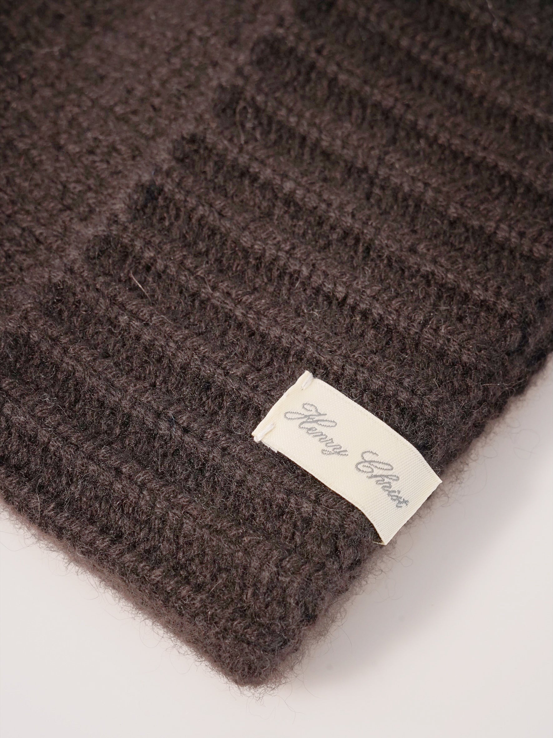 Espressobraune Cashmere-Mütze von Henry Christ – Ansicht 2