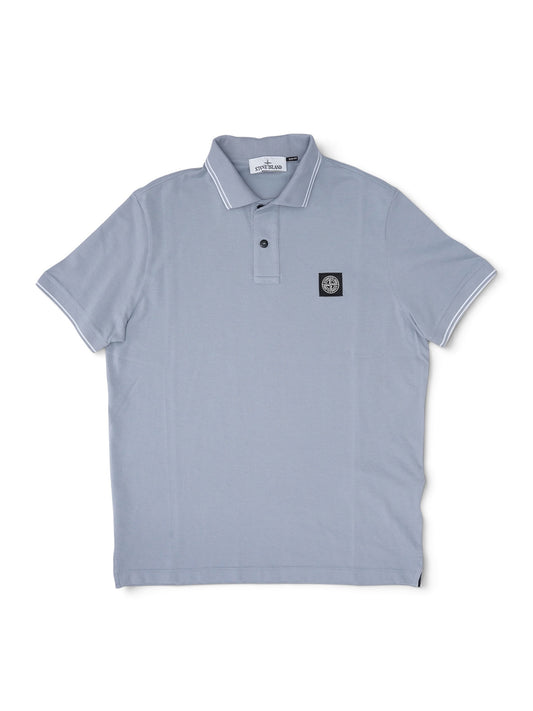 Rauchblaues Poloshirt aus Piqué von Stone Island