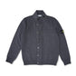 Anthrazitfarbener Strick-Cardigan mit Zip und Knopfleiste von Stone Island – Ansicht 2