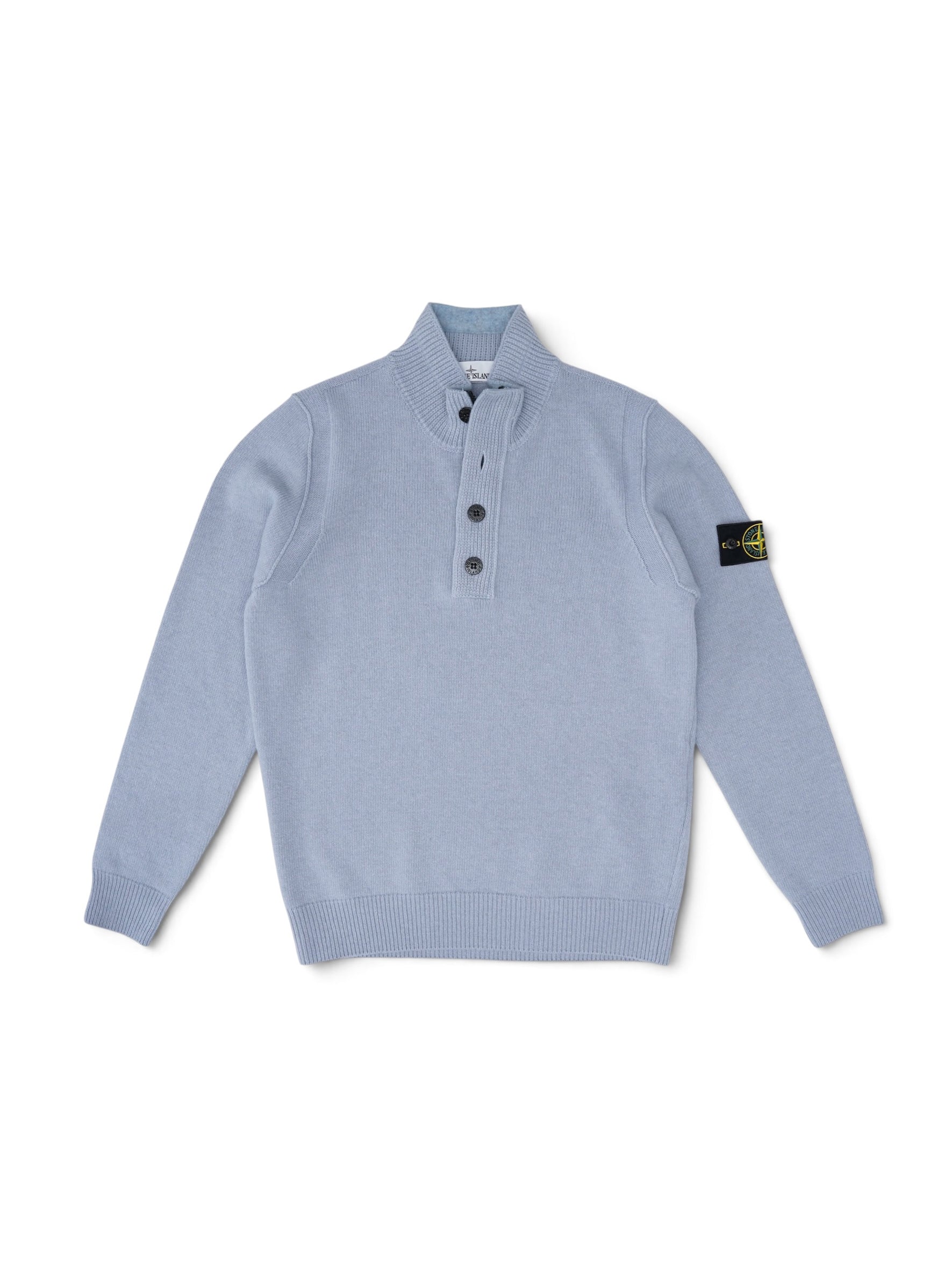 Hellblauer Troyer mit Knopfleiste von Stone Island – Ansicht 3