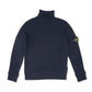 Dunkelblauer Rollkragenpullover aus Rippstrick von Stone Island – Ansicht 3