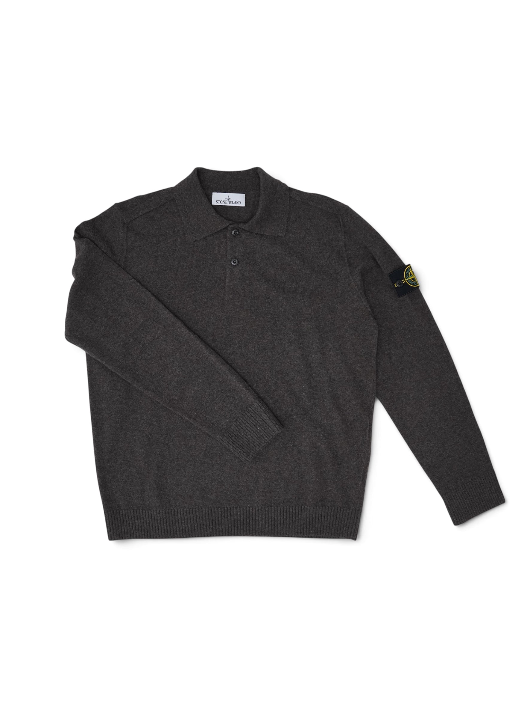 Braunes Strickpolo von Stone Island – Ansicht 3