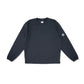 Schwarzes Langarmshirt mit Linsen-Badge
