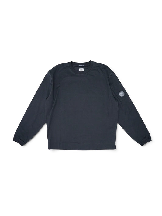 Schwarzes Langarmshirt mit Linsen-Badge von C.P. Company