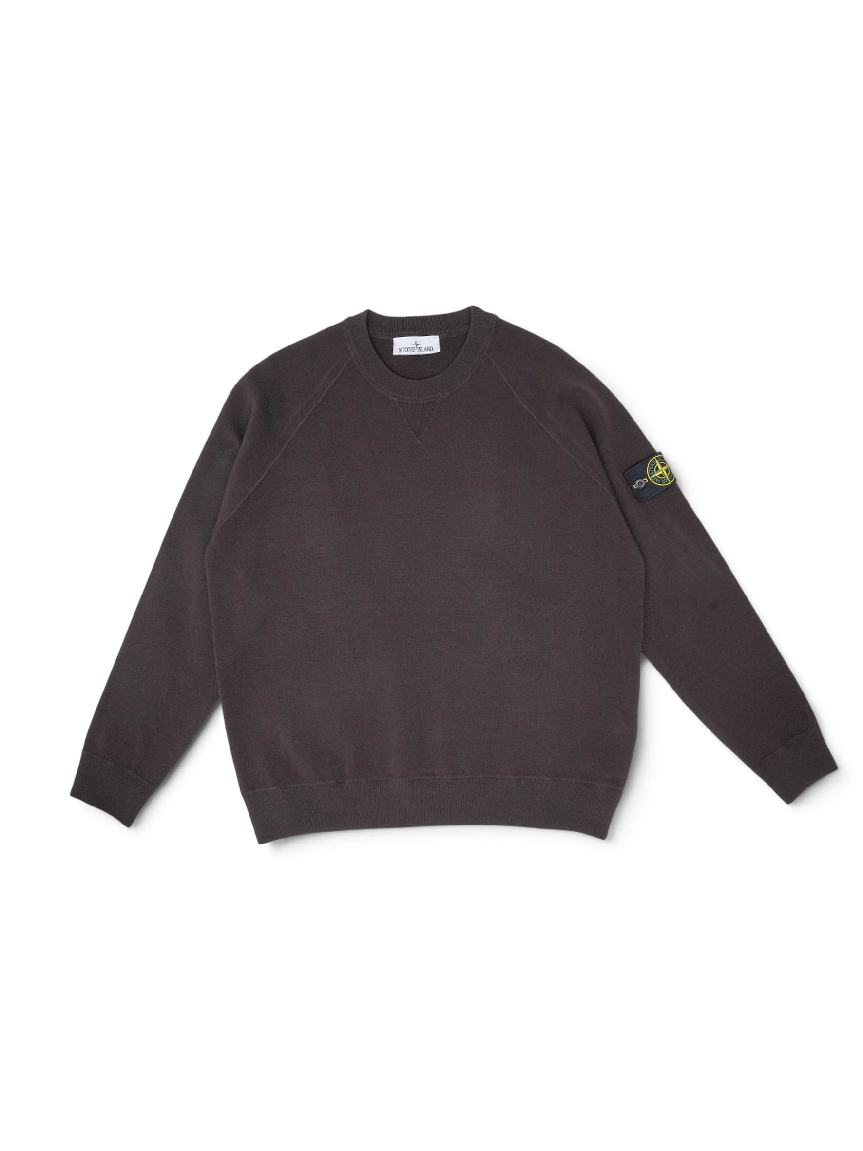 Brauner Strickpullover im Sweatshirt-Schnitt von Stone Island – Ansicht 3