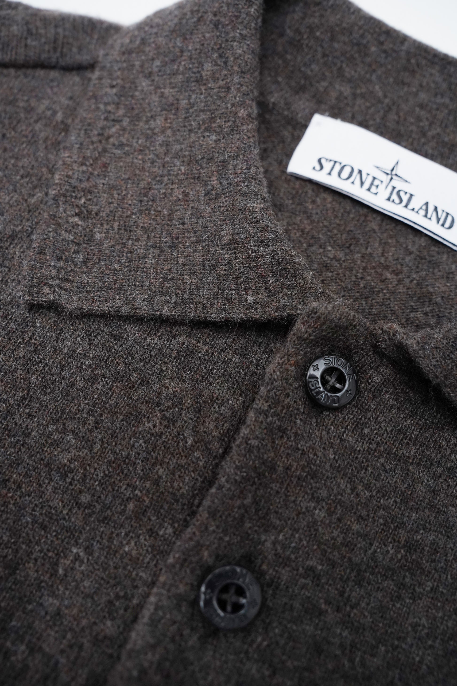 Braunes Strickpolo von Stone Island – Ansicht 4