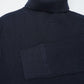 Dunkelblauer Rollkragenpullover aus Rippstrick von Stone Island – Ansicht 4
