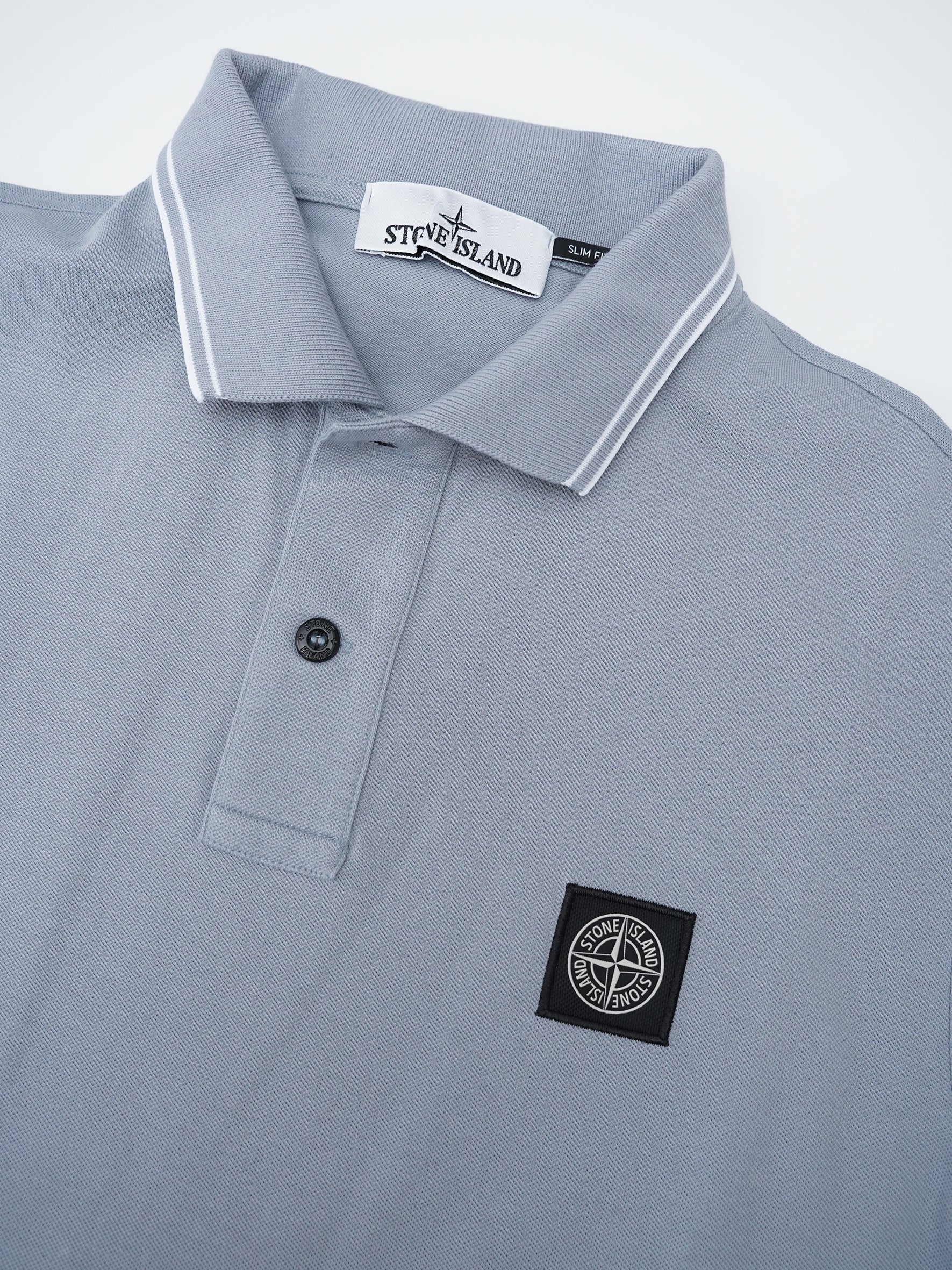 Rauchblaues Poloshirt aus Piqué von Stone Island – Ansicht 2