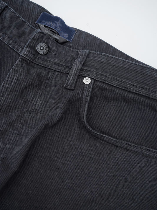 Schwarze Straight-Jeans aus Bull-Denim von Stone Island – Ansicht 3