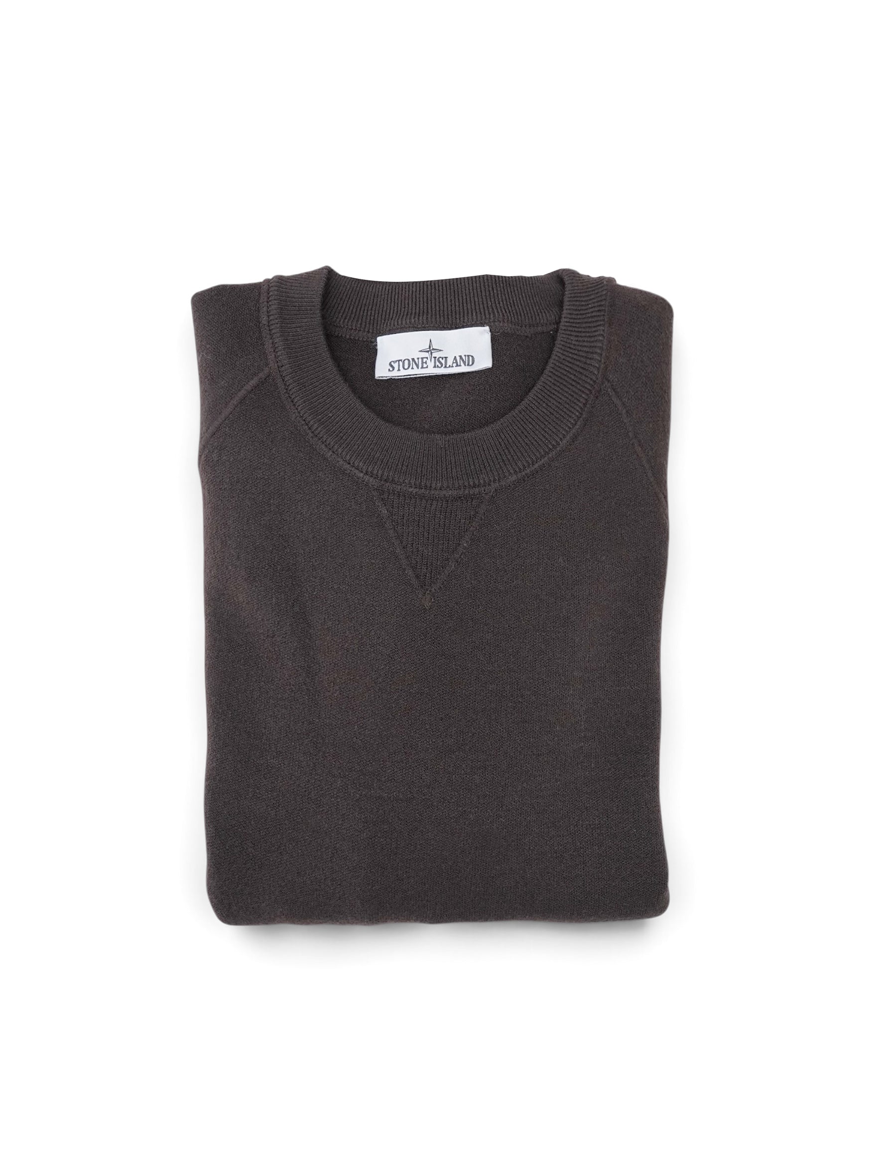Brauner Strickpullover im Sweatshirt-Schnitt von Stone Island
