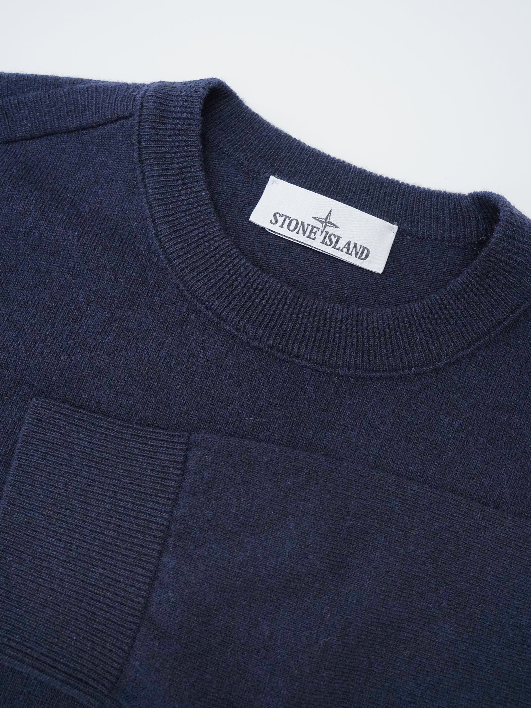 Marineblauer Strickpullover von Stone Island – Ansicht 4