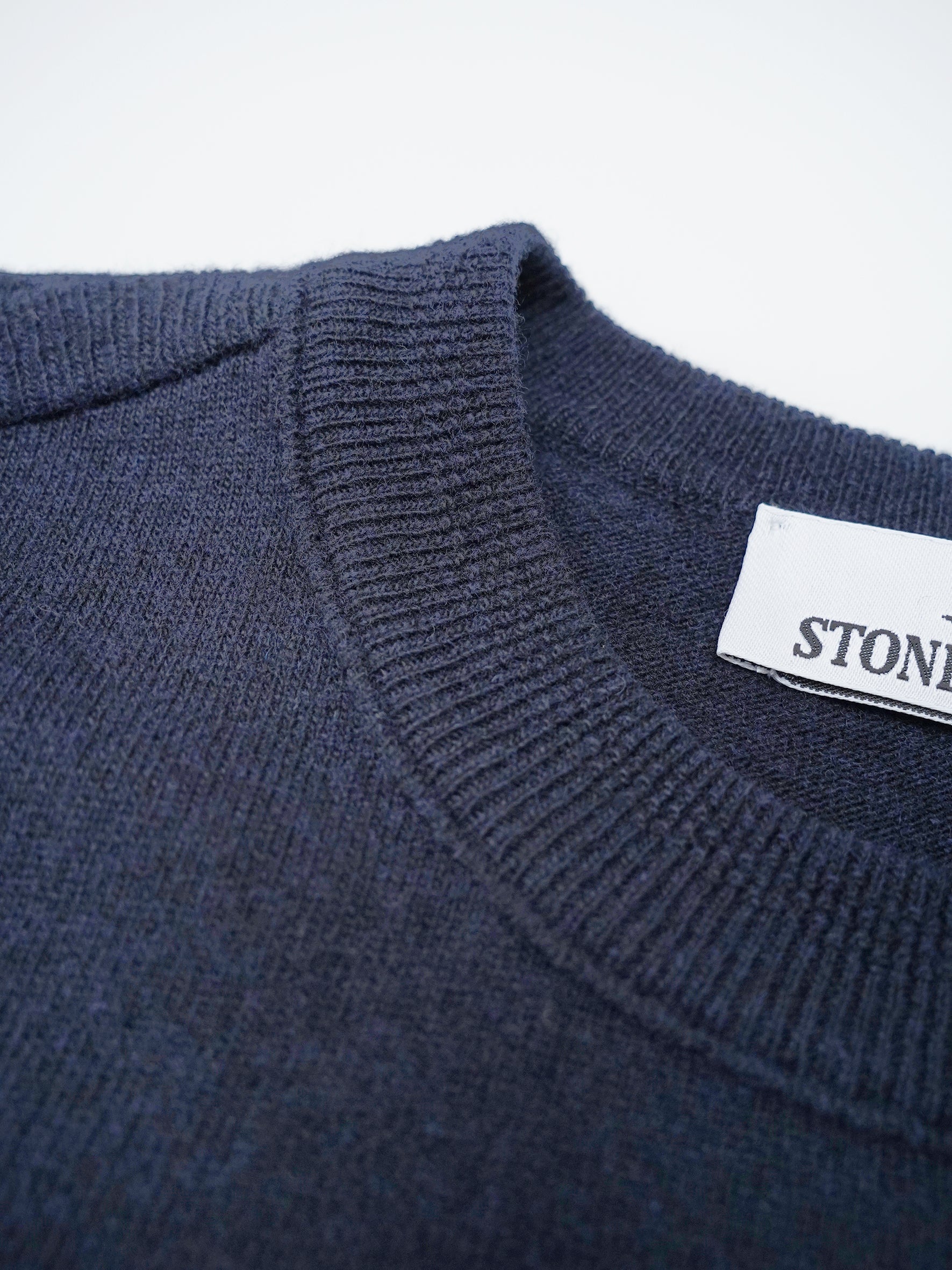 Marineblauer Strickpullover von Stone Island – Ansicht 2