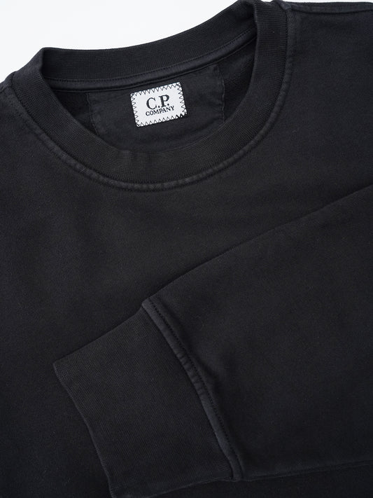 Schwarzes Sweatshirt mit Linsen-Badge von C.P. Company – Ansicht 3