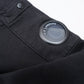 Schwarzes Sweatshirt mit Linsen-Badge
