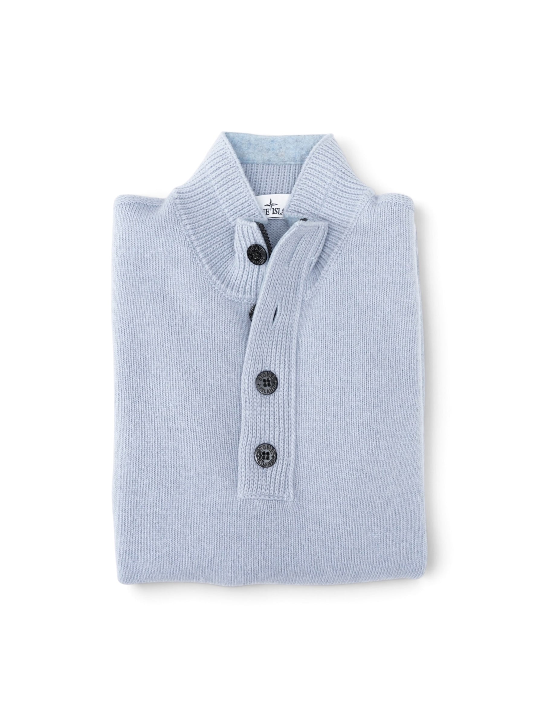 Hellblauer Troyer mit Knopfleiste von Stone Island