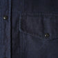 Dunkelblaues Flanell-Denim-Hemd von Stone Island – Ansicht 3