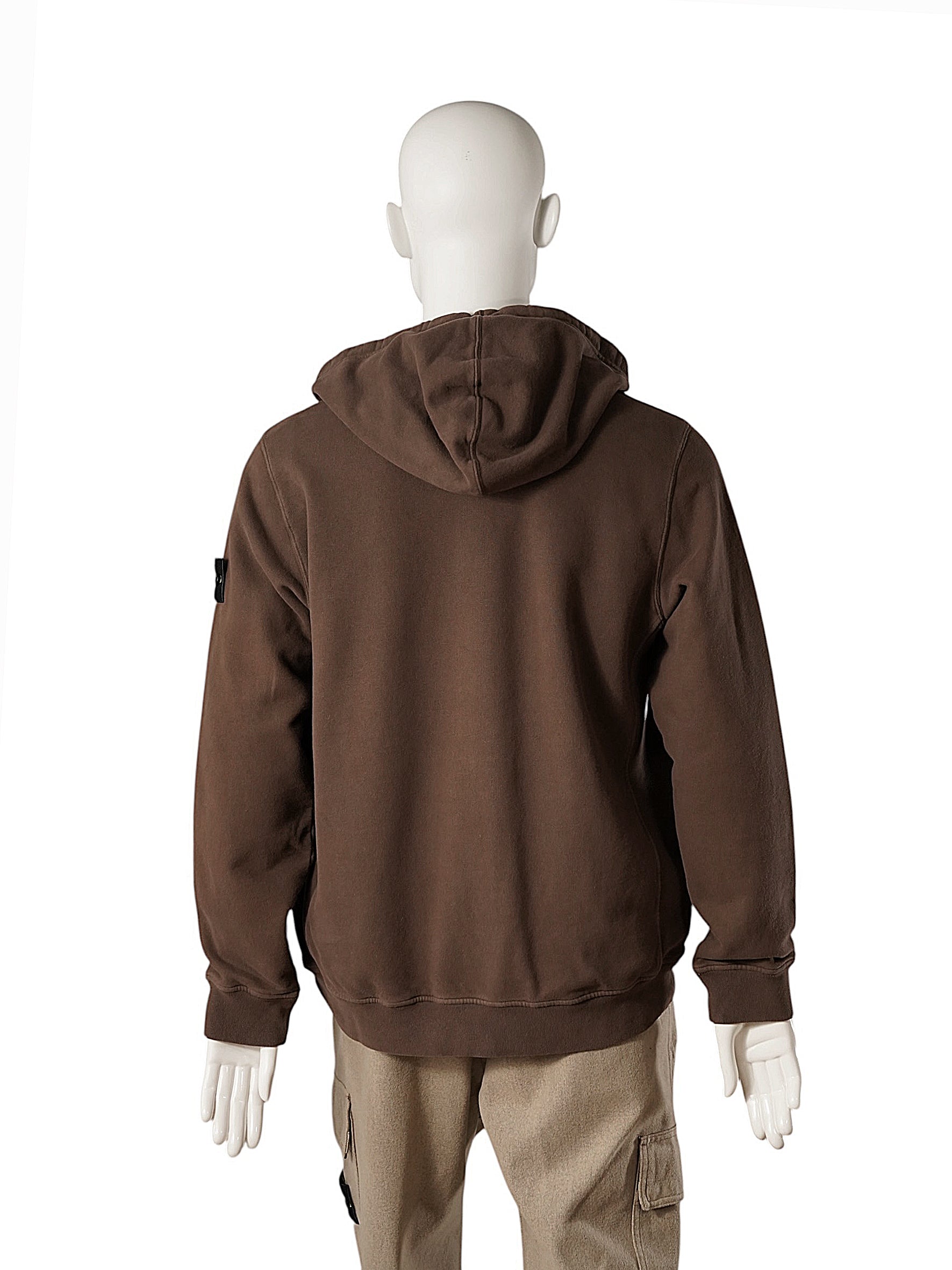 Braune Sweatjacke mit Kapuze von Stone Island – Ansicht 3