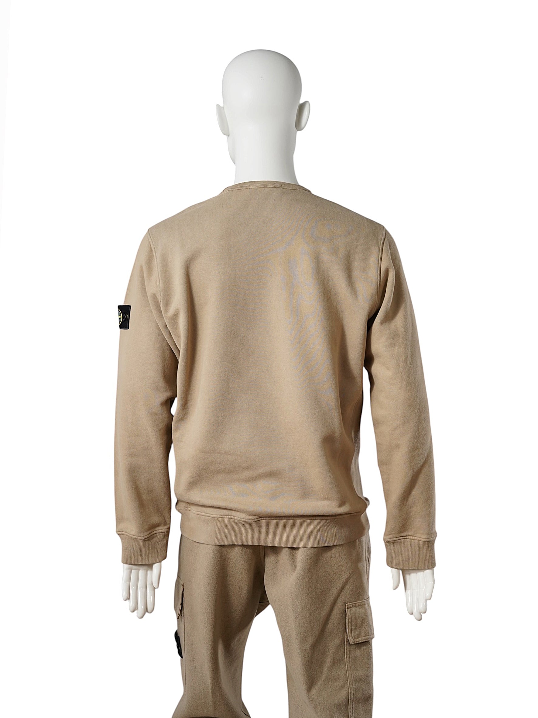 Beigefarbenes Sweatshirt mit Rundhalsausschnitt von Stone Island – Ansicht 3