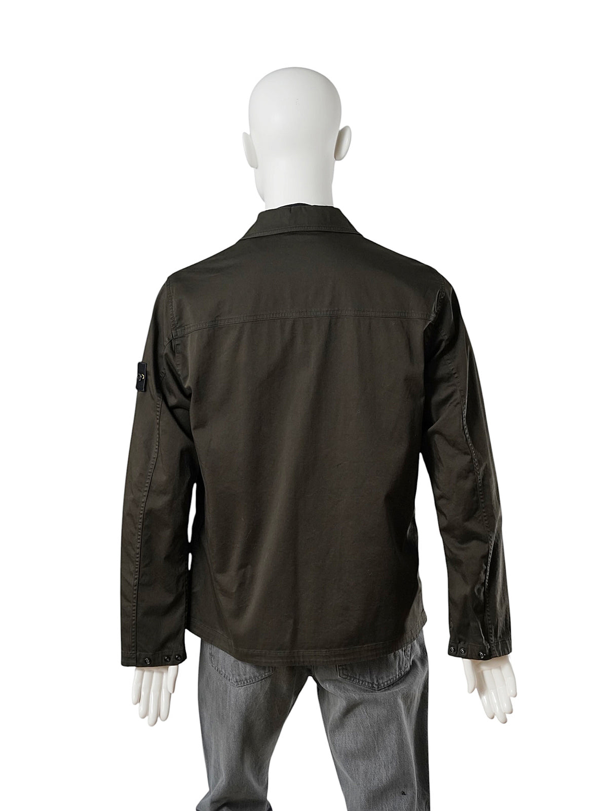 Dunkelbraunes Zip-Overshirt von Stone Island – Ansicht 4