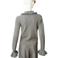 Grauer Cashmere-Pullover mit Rüschenkragen