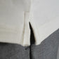 Ecrufarbenes Langarmshirt mit Rundhalsausschnitt