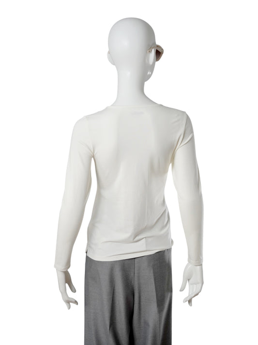 Ecrufarbenes Langarmshirt von thylie – Ansicht 3