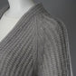 Grauer Grobstrick-Pullover mit V-Ausschnitt von Hemisphere – Ansicht 2