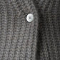 Grauer Grobstrick-Pullover mit V-Ausschnitt von Hemisphere – Ansicht 4